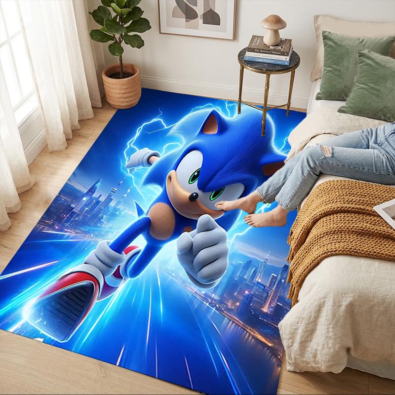 Sonic Living Room Nonslip Area Rug Soft Carpet For Bedroom Game Playroom Sofa Office Home Decor Doormat Christmas Gift C9301824