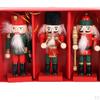 10cm Wooden Nutcracker Soldier Ornaments Kit Hanging Decor Gift