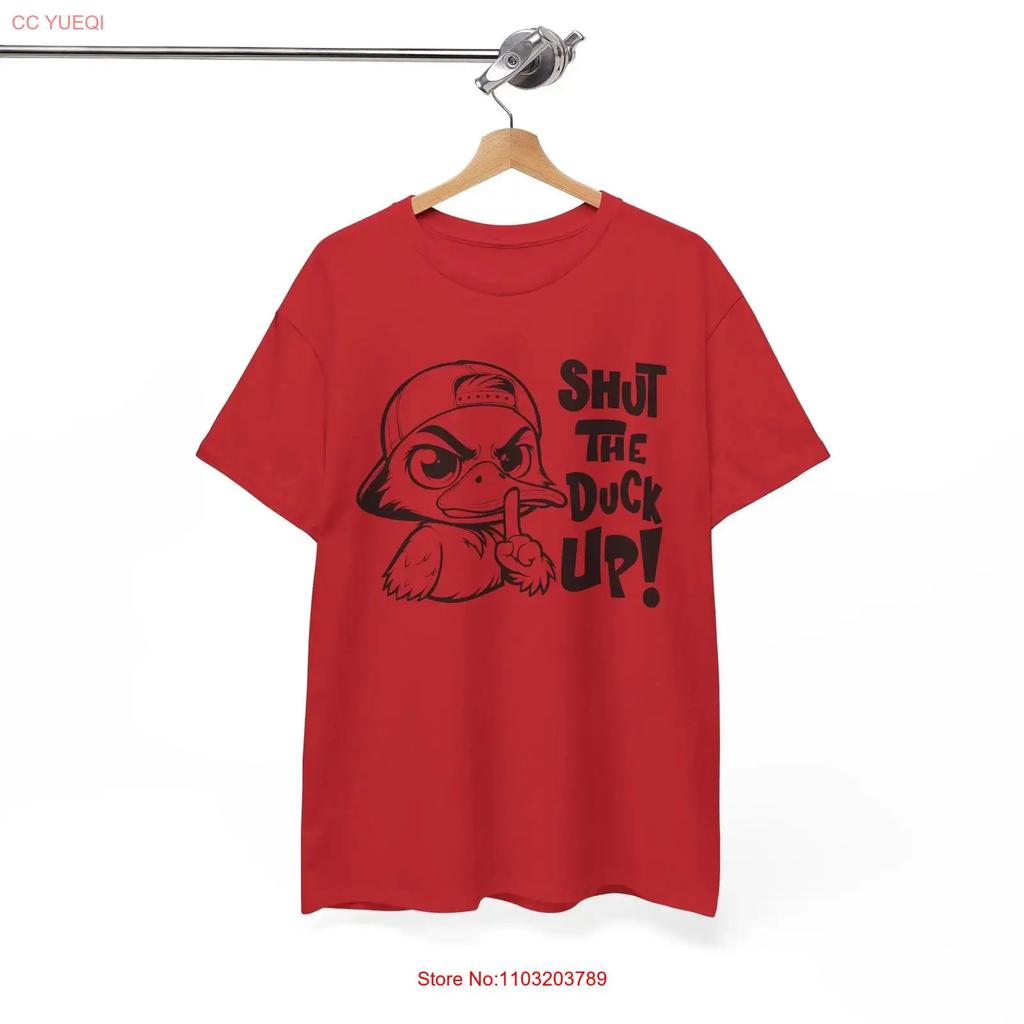 Shut The Duck Up T Shirt Funny Witty For Everyday Wear Vintage Top For Everyday Wear Soft Breathable Stylish Comfortable