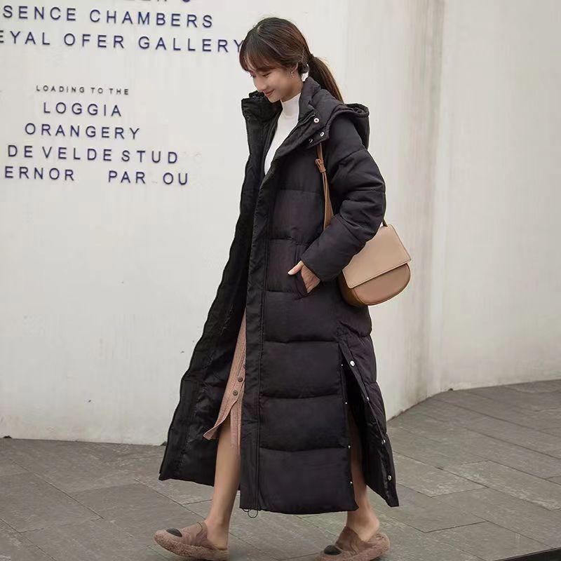 Down cotton clothes women's new winter long to ankle students loose bread clothes cotton coat