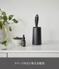 Yamazaki Jitsugyo Adhesive Cleaner Stand S Vertical Black Approx. W7.5 x D7.5 x H13.5cm Tower Adhesive Cleaner for Clothes Mini Storage Case Entrance