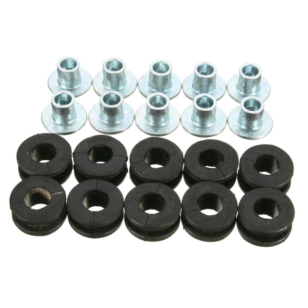 10 stk motorsykkel gummipakninger Bolterstatning for Honda for Suzuki for Kawasaki Yamaha Kåpeputer Dempere Sett Assortiment