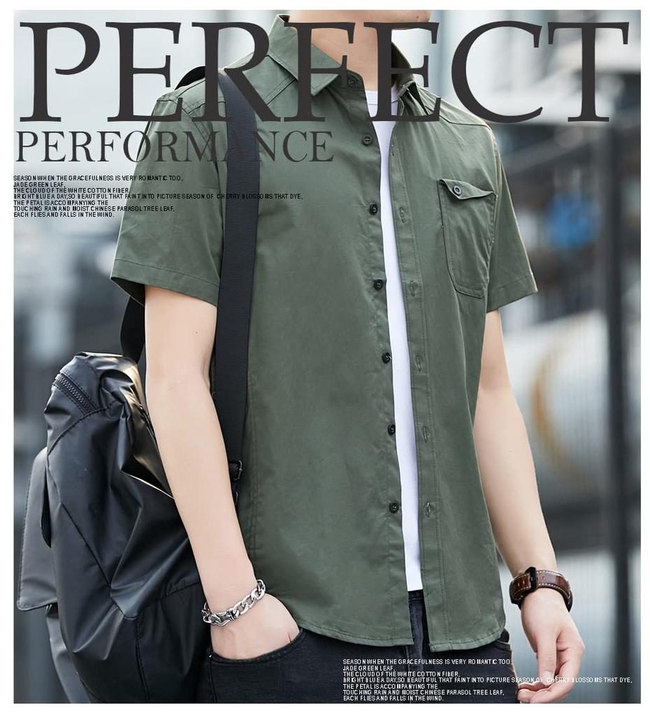 Amyni Red Stitch Oxford Short Summer Solid Color Men's Shirt, Casual, Sports, Sleeve, Wear, Stylish,