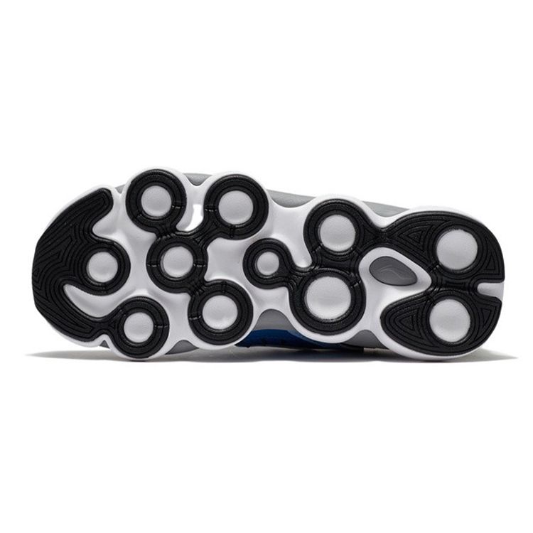 Li Ning Kids Non-Slip Shock Absorbing Wear-Resistant Rebound Low-Top Running Shoes Kids Running Shoes White Blue YKFS008-5