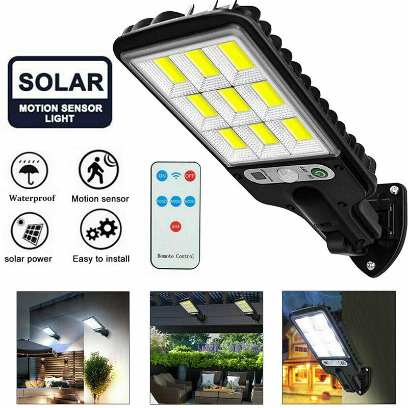 Outdoor Solar Street Wall Light Sensor PIR Motion Power LED Lamp Remote Control Outdoor Solar Street Wall Light Sensor PIR Motion Power LED Lamp Remote Control