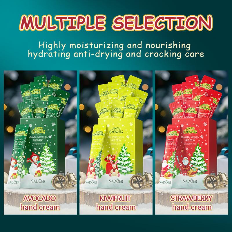 Christmas Kiwi Smooth Hand Cream SADOER Anti-drying and Cracking Moisturizing Hand Cream