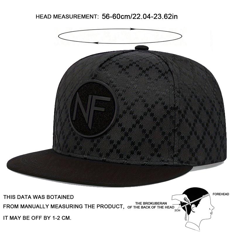 Unisex NF Letter Embroidery Hip-Hop Hats Spring and Autumn Outdoor Adjustable Casual Baseball Caps Sunscreen Hat