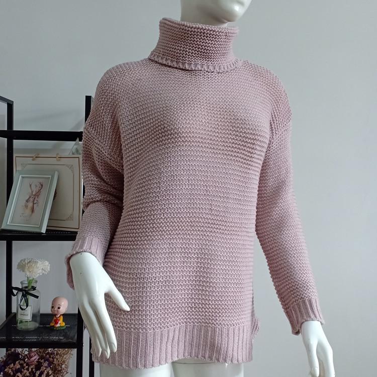 2026 Autumn/Winter Women's High Neck Knit Pullover Sweater