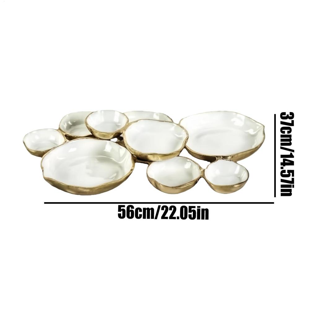 Serving Bowls for Entertaining Decorative Dessert Plate Charcuterie Tray for Snacks Nuts Chips Fruit Candy Meals Appetizers