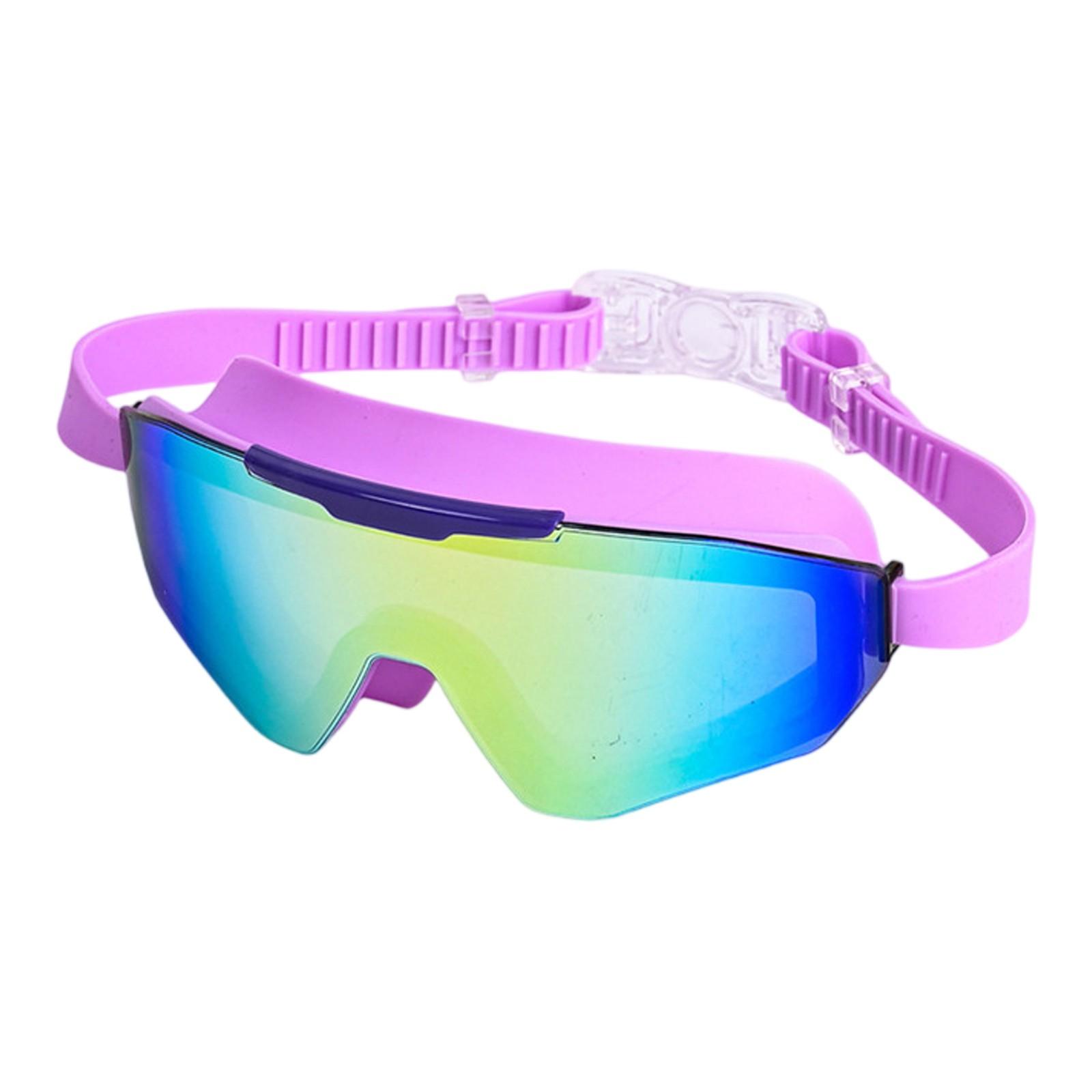 

Очки для плавания с широким полем зрения, высокой четкости, с защитой от запотевания и водонепроницаемые, взрослые очки для плавания с большой оправой One Size