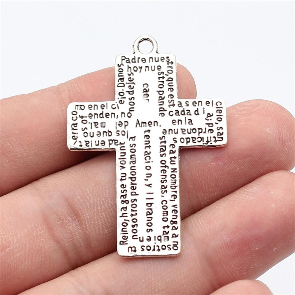 Large Crosses Detailed Religious Charm Antique Bronze Zinc Alloy Jewelry Making Supplies Necklace Making DIY Charms