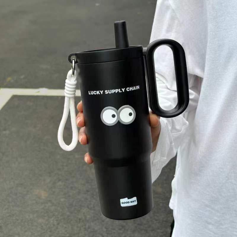 Twilight Ice Shield Insulated Cup, Large Capacity Stainless Steel Water Bottle for Men and Women, Customizable Design.