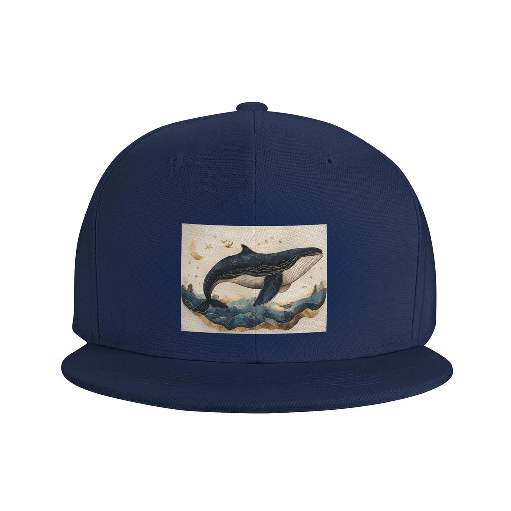 Golden Blue Aesthetic Whale Baseball Caps Snapback Fashion Baseball Hats Breathable Casual Casquette Outdoor for Unisex