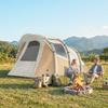 Inflatable Camping Tent w/ Air Pump, Easy Setup 2-3 Person Blow Up Tent, Khaki