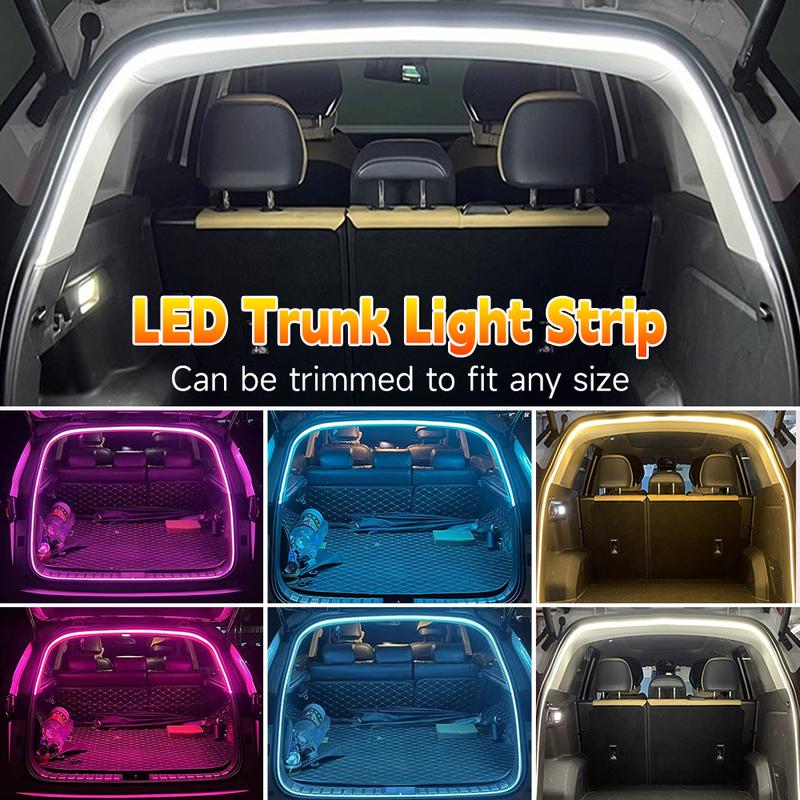 2/4M Car High Brightness Trunk Lighting Ambient Light Interior Decoration Led Wireless Automatic Sensing Tailgate Light Strip