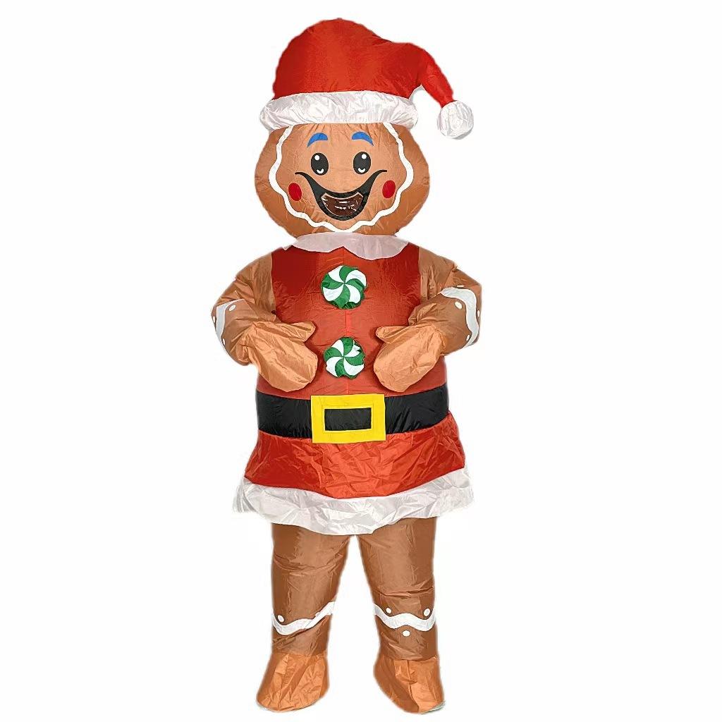Halloween Gingerbread Man Inflatable Costume, Adults