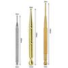 3PCS Facial Reflexology Massage Tool Stainless Steel Acupuncture Pen Double Headed Ear and Body Point Probe Pen Health Care Tool