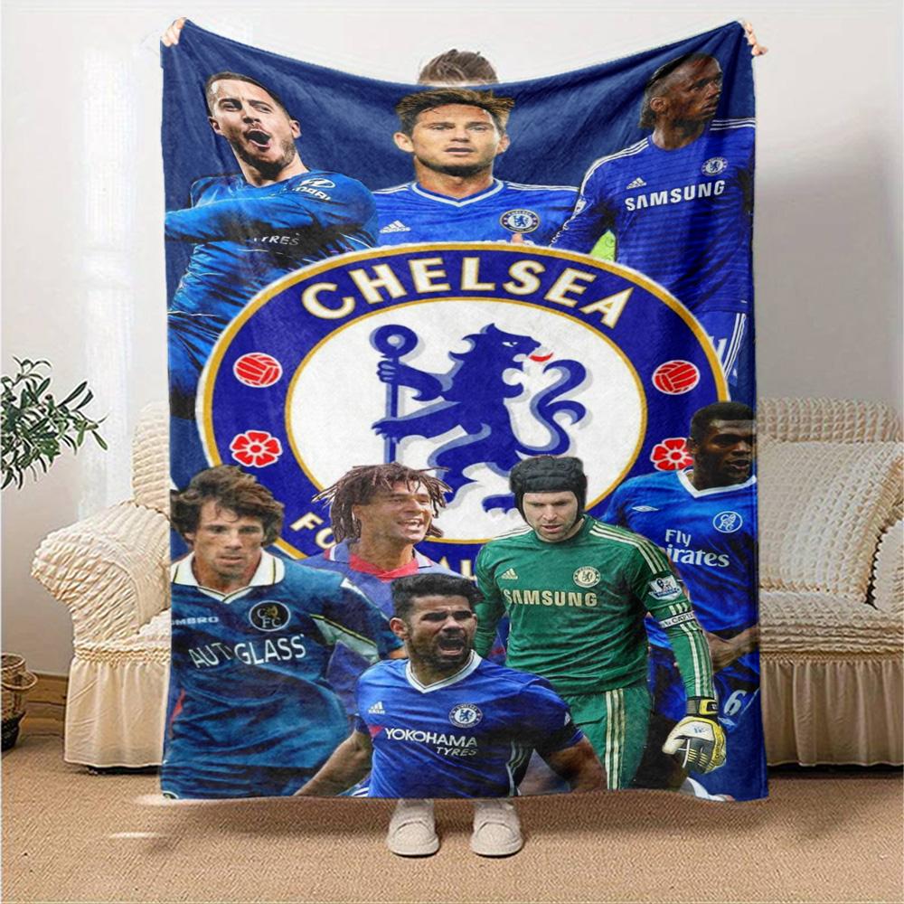 Chelsea Fc Football Player Blanket Durable Comfort Perfect for Office Chair Livingroom Picnics Four Seasons Multipurpose Stylish Decor