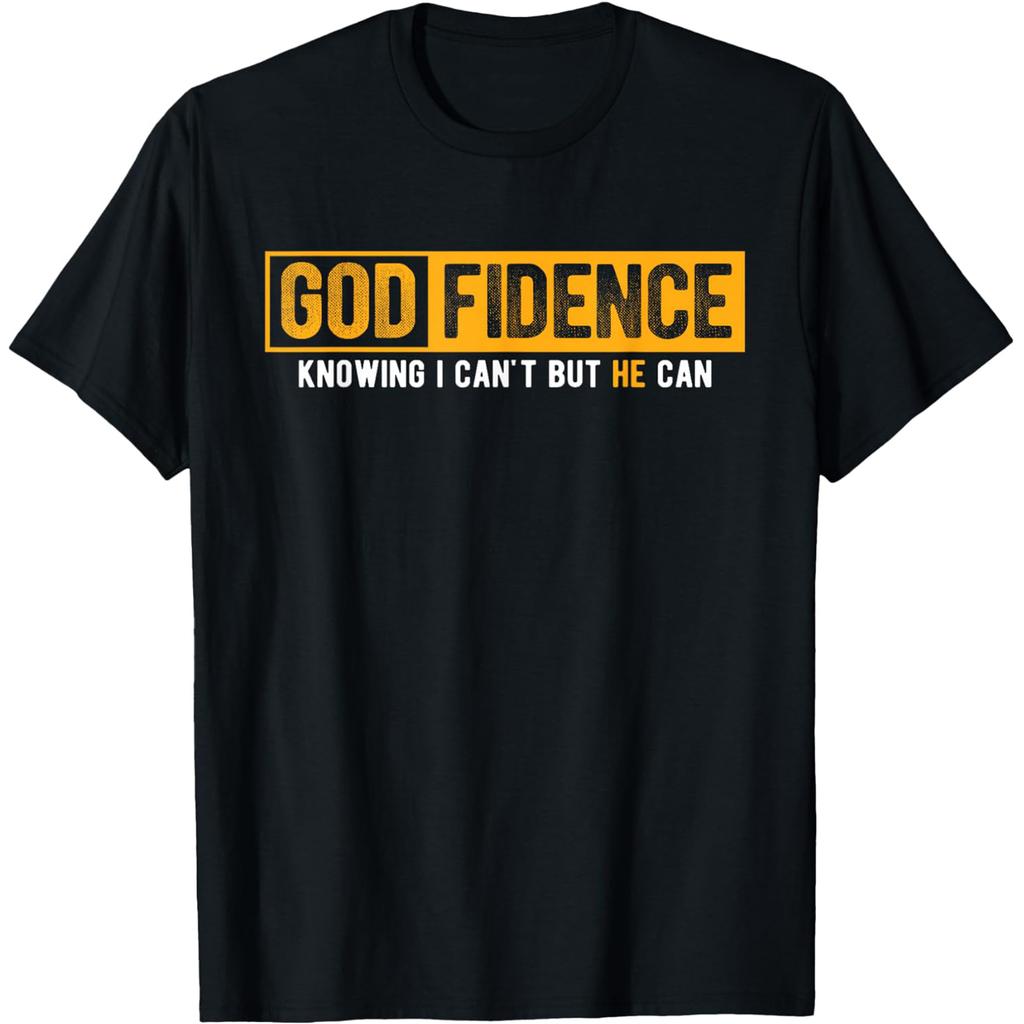 Knowing I Cant But He Can Christian Religious Jesus T Shirts Men Cotton Humor Streetwear Tee Short Sleeve Unisex Loose Clothing
