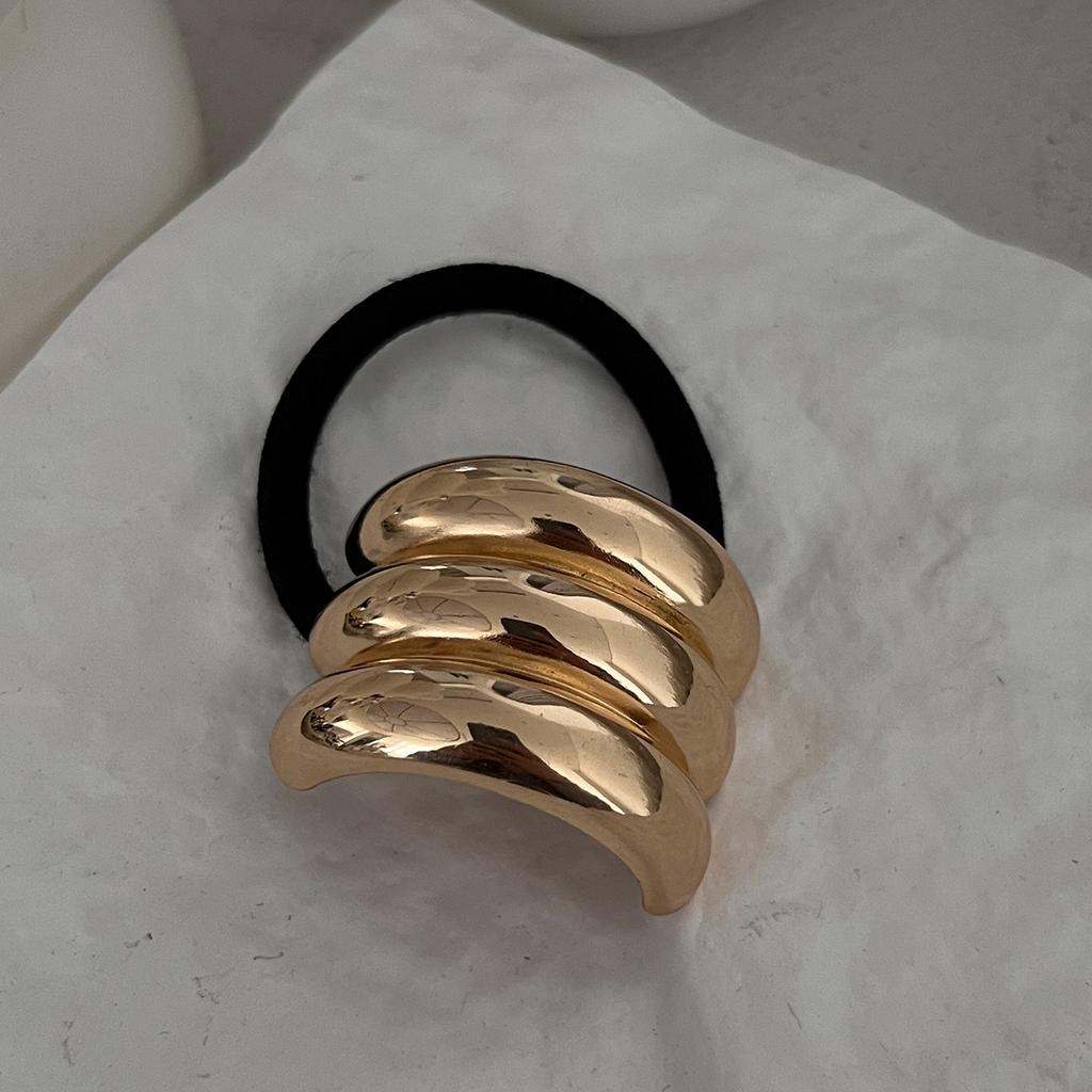 2025 New Hollow Curved Hair Band Summer Versatile High-end Sense Headrope Hair Tie Hair Ponytail Hair Accessories