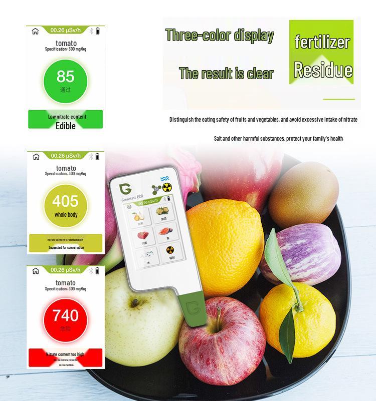 ECO6 Green Tester: Nitrate & Radiation Detector for Food, Water, & Environment