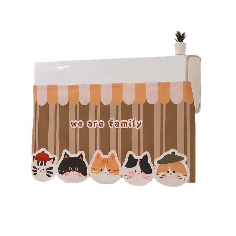 1Pc Animal Cartoon Self-Adhesive Door Curtain Privacy Partition For Bedrooms Living Rooms Bathrooms - No Perforations Needed