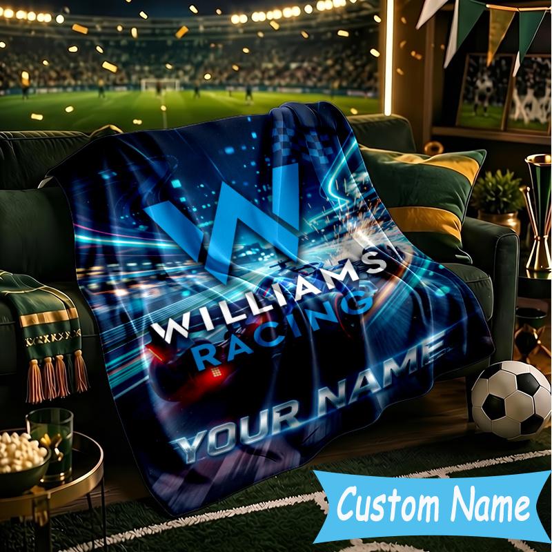 Custom Personalized Blanket Will-iams Racing Soft Throw Blanket, Suitable for Family and Friends, Sofa Blanket,Home Decor Christmas gift