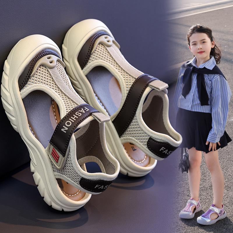 2025 Leichte Klettverschluss-Sandalen für Kinder - Sportliches Design mit Zehenschutz für Jungen und Mädchen