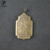 Antique Copper Chinese Guan Gong Big Pendant Necklace Copper Buddha Lucky God of Wealth Chinese Letter Blessing Birthday Present