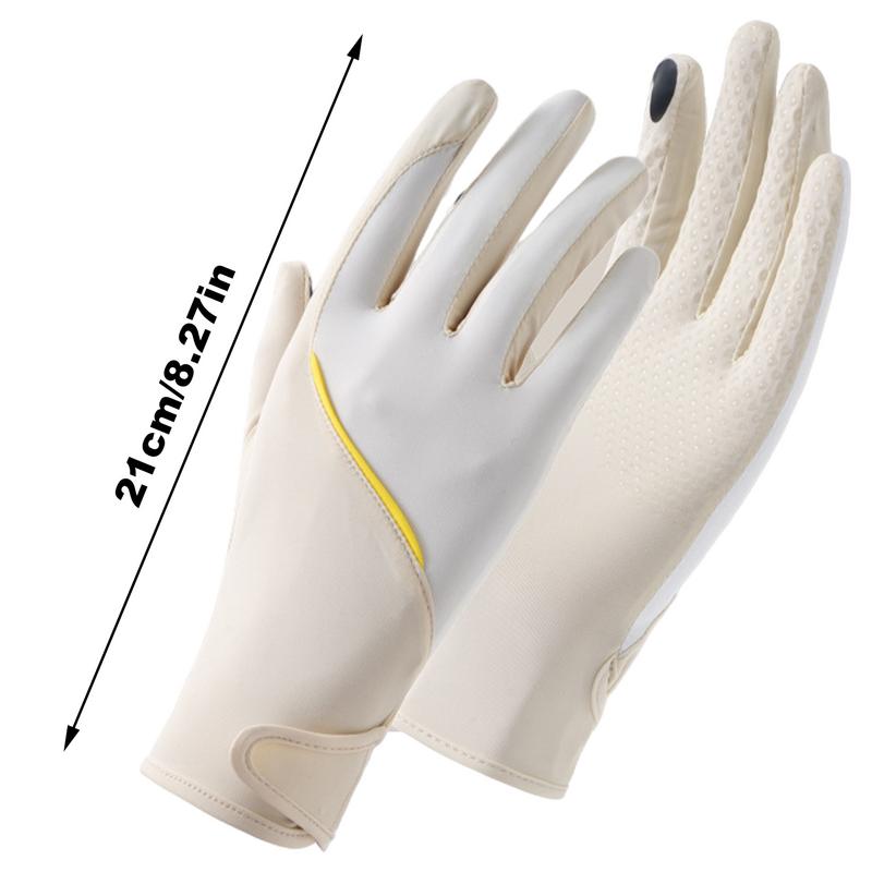 Gants de Conduite UV pour Femmes Gants Rafraîchissants en Soie Glacée Protection Solaire Gants Fil Nuage Rafraîchissants Soleil UV Pour Conduite Cyclisme