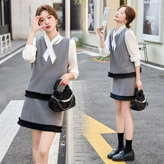 2025 Women's Fashion Casual Sleeveless Vest and Skirt Two-Piece Set