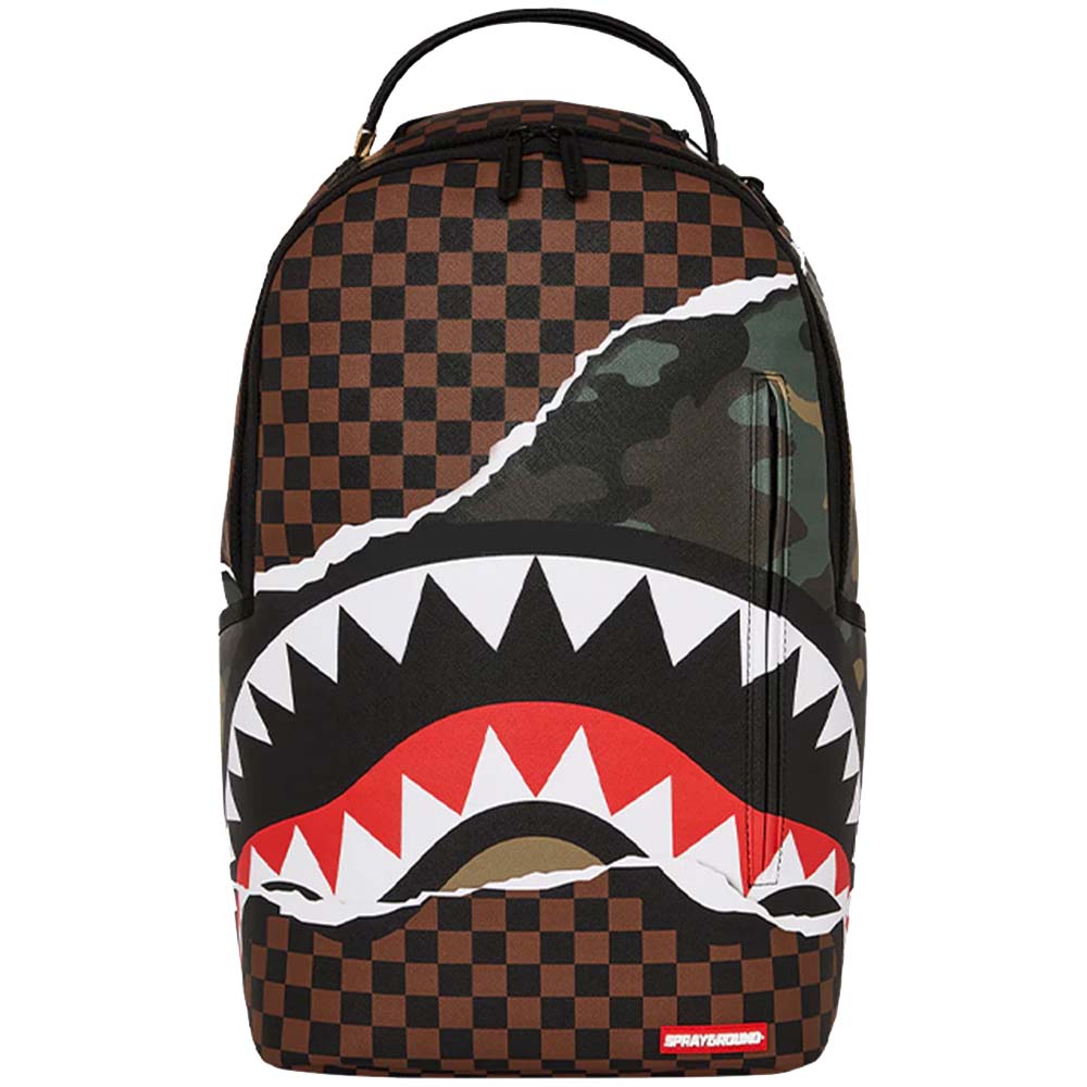 Sprayground Large Logo Shark Mouth Checkerboard