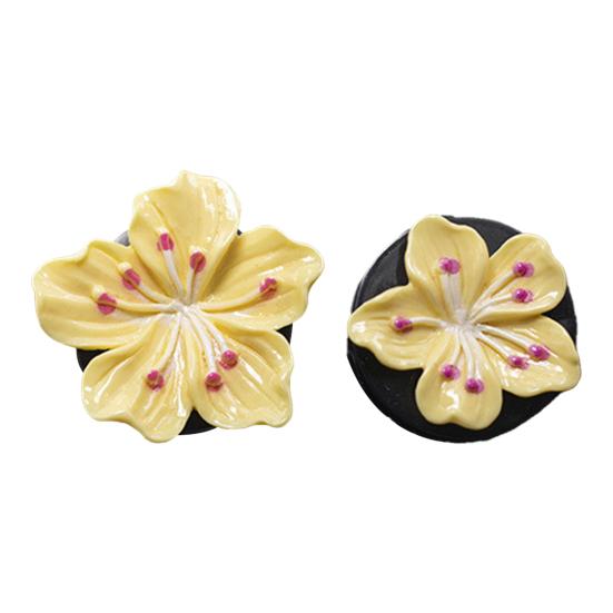 1 Pair Flower Air Vent Clip Peach Blossom Air Conditioning Outlet Clip for Women Girls Cute Car Air Freshener Decor for Interior Accessories