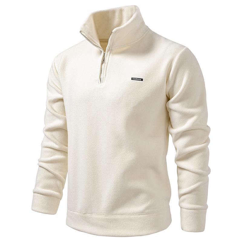 Autumn/Winter 2025 Men s Half-Zip Pullover Hoodie with Versatile Thickened Velvet Large