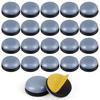 24 Pcs Chair Sliders 1 2" Half Inch Small Furniture Sliders for Carpet Round Furniture Glide Teflon Adhesive Chair Carpet Sliders Tiny Furniture Move