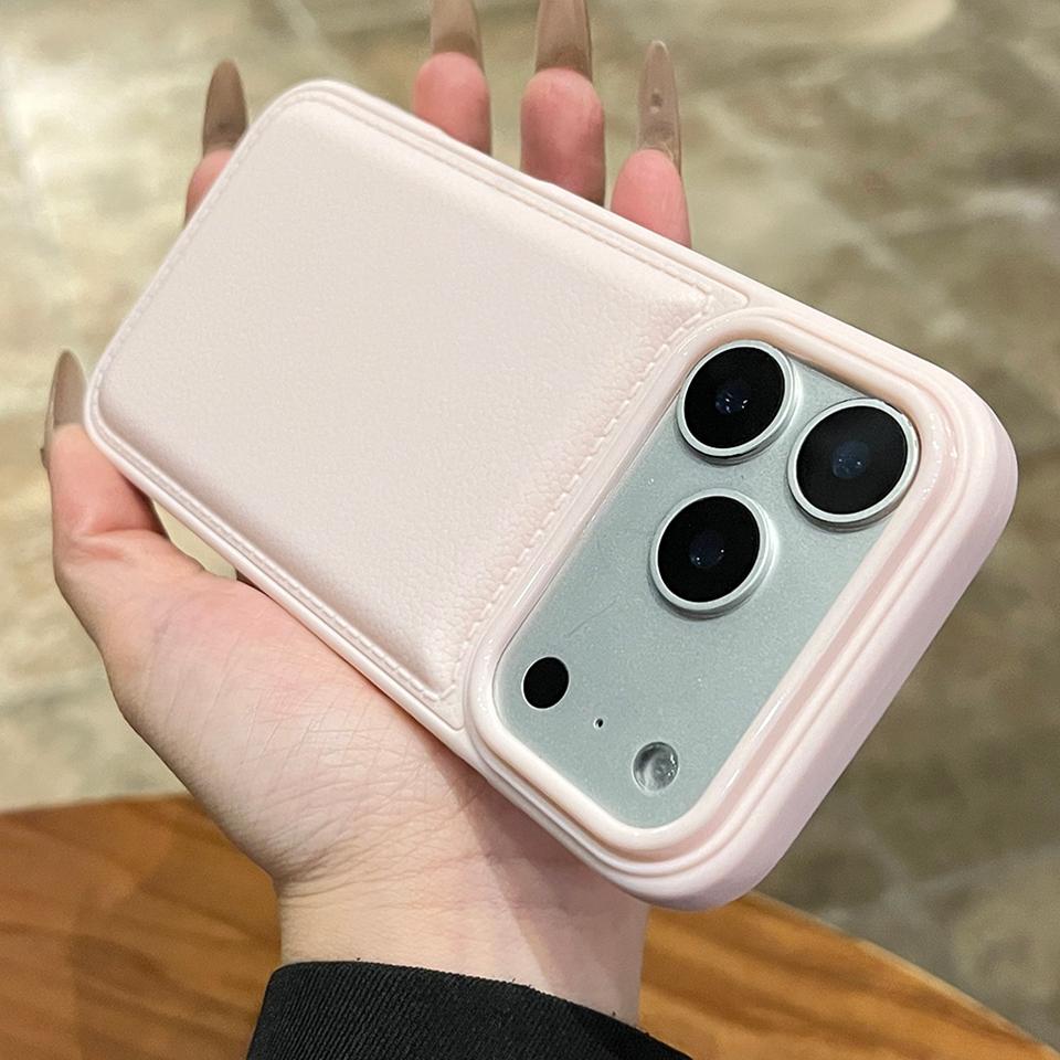 Leather Silicone Phone Case for iPhone 17 Air 11 12 13 14 15 16 17 Pro Max Plus 12 13 Mini Candy Soft Shockproof Protector Cover