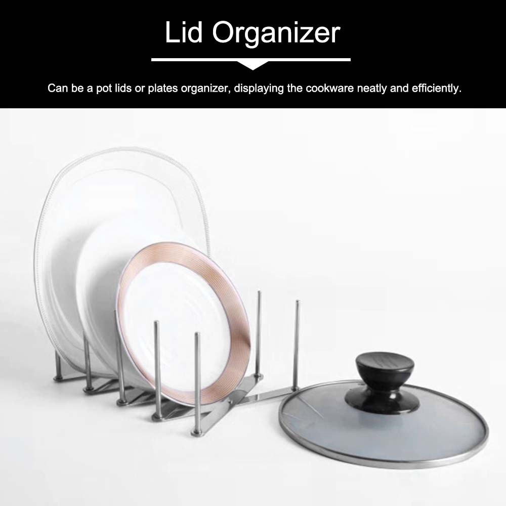 Drain Rack Kitchen Accessories Flatware Storage Shelf Dish Drainer Plate Stand Pot Lid Holder