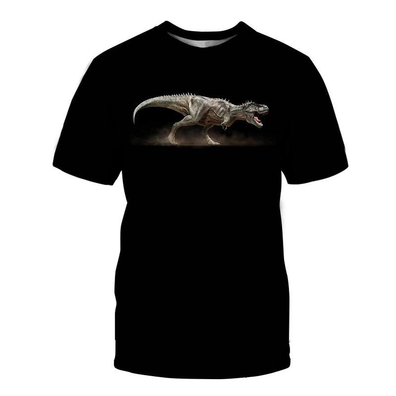 Letní 3D tištěné pánské tričko s kulatým výstřihem Zvíře Prázdný Dinosaurus Anime tričko