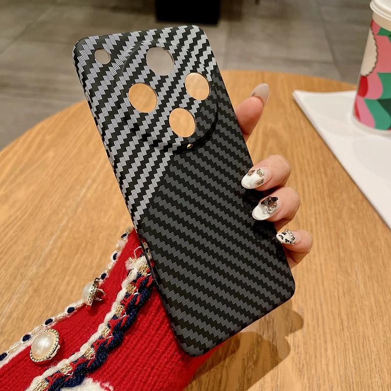 Per OPPO Find X8 Pro,X8 Custodia Ultra-sottile Texture a Strisce in Fibra di Carbonio Copertura Dura Opaca per Find X 8