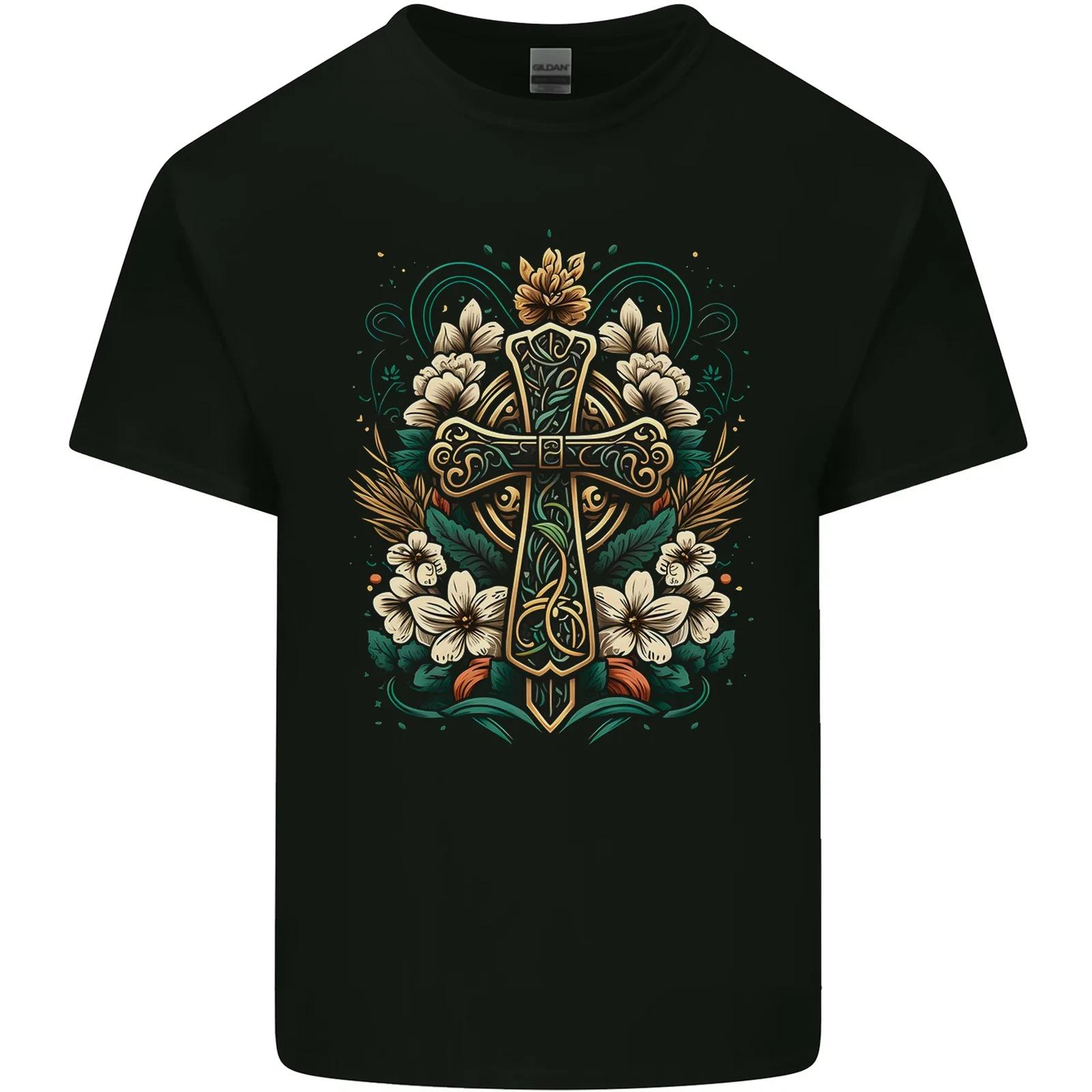 A Celtic Cross Kids T-Shirt Childrens XL
