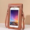Damen Touchscreen PU-Leder Crossbody Handytasche - Klein, Einfach, Vertikaler Stil für den Sommer
