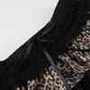 Leopard Print Lace Patchwork Y2K Skirt - European & American Sexy Slim Fit
