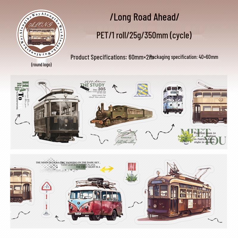 Серия «По пути»: Ketchup Girl Тема транспорта ПЭТ-лента для украшения журнала