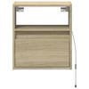 Vidaxl Ścienna Szafka Tv Z Led, Dąb Sonoma, 41X31X45 Cm