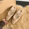 2025 new autumn and winter thick heel French small fragrant wind velvet Mary Jane single shoes women's shoes evening gentle fluffy shoes