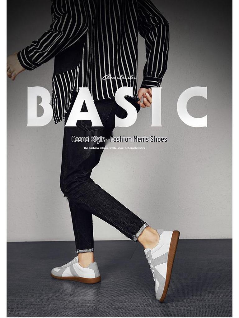 2025 Women's Retro German Trainer White Thick-Soled Casual Sneakers