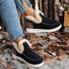 Fashion Winter Women Thick Warm Plush Shoes Non-Slip Ankle Boots Woman Cotton Shoes Home Slippers Slip on Women's Snow Boots Large Size