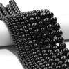 1 Strang 4/6/8/10/12mm Natürliche Schwarze Hämatit Steinperlen Magnetische Runde Lose Perlen Für Schmuckherstellung DIY Armband Halskette