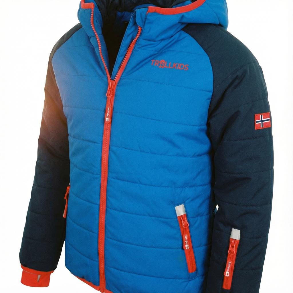 Kurtka zimowa dziecięca Trollkids Kids Hafjell Snow Jacket PRO z kapturem wodoodporna niebieska (514-117)