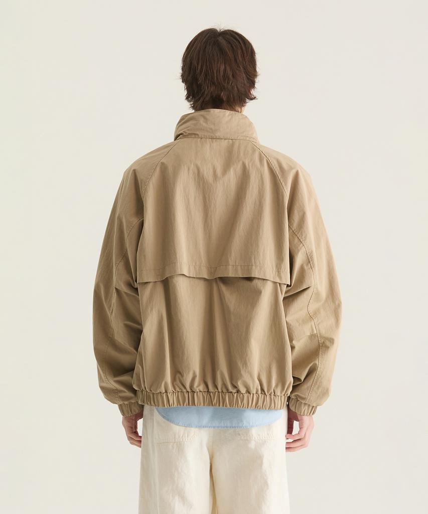 Oatmeal Cafe [Unisex] Cn Washed Windbreaker Jumper - Beige